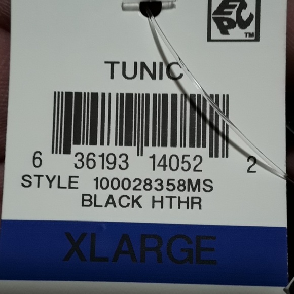 Black Heather Hi-Lo Tunic Sweater Size XL - Picture 3 of 8